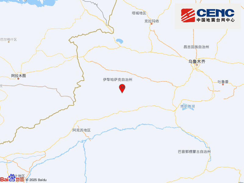 新疆和静县发生3.0级地震 当地生产生活秩序未受影响