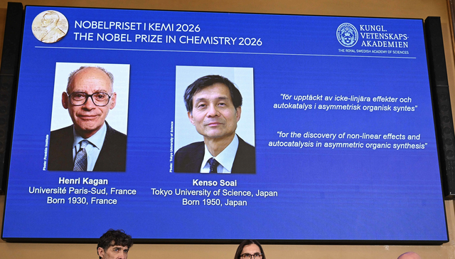 诺贝尔,化学奖,;2026年诺贝尔化学奖;诺贝尔化学奖;法国科学家;日本科学家;平分奖金;化学奖;诺贝尔奖;2026年;获奖者;科学奖项