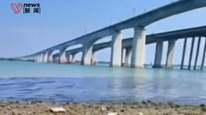 当地回应佛山一管道排黑水染黑饮用水源上游江面