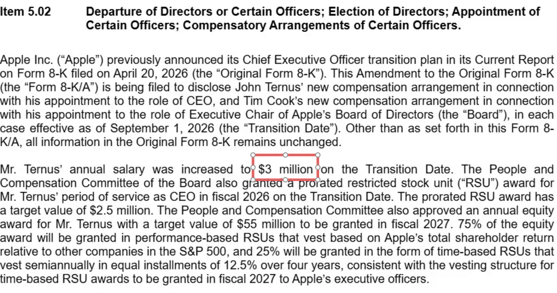 苹果新CEO特努斯上任首日披露近4亿元薪酬方案并入驻微博