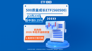 500質(zhì)量成長ETF(560500)盤中漲0.25%，機(jī)構(gòu)稱2026年經(jīng)濟(jì)溫和修復(fù)，A 股跨年行情可期