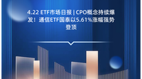 4.22 ETF市场日报 | CPO概念持续爆发！通信ETF国泰以5.61%涨幅强势登顶