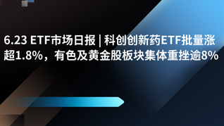 6.23 ETF市场日报 | 科创创新药ETF批量涨超1.8%，有色及黄金股板块集体重挫逾8%