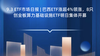 9.3 ETF市场日报 | 巴西ETF涨超4%领涨，8只创业板算力基础设施ETF明日集体开募