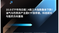 10.8 ETF市场日报 | A股三大指数集体下跌！油气与巴西资产主题ETF涨停潮，科创成长与医药方向重挫