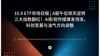10.9 ETF市场日报 | A股午后惊天逆转三大指数翻红！AI影视传媒爆发领涨，科创宽基与油气方向调整