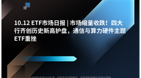 10.12 ETF市场日报 | 市场缩量收跌！四大行齐创历史新高护盘，通信与算力硬件主题ETF重挫