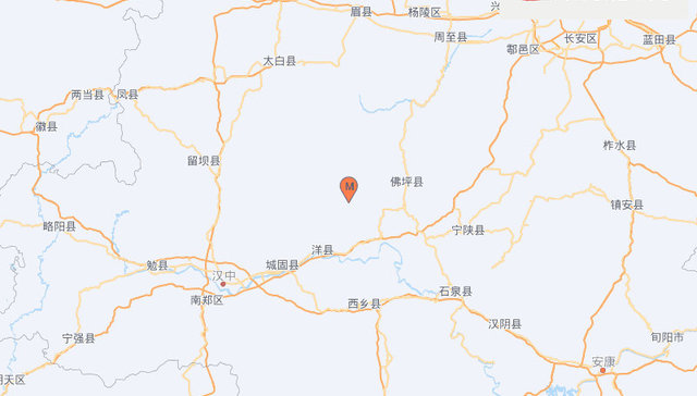 陕西汉中市洋县发生2.8级地震，震源深度10千米