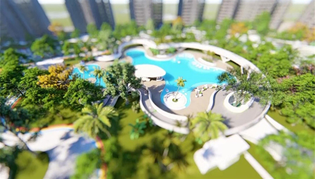 【松湖碧桂园•天鉆】 灵动以行，1700㎡的泳池美学