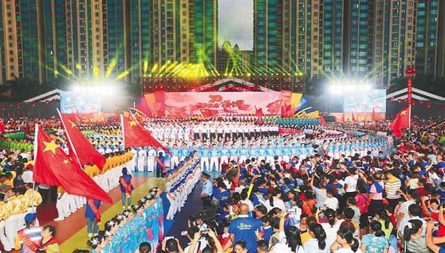 海南儋州：新中国成立70周年，调声唱丰收，共舞迎中秋
