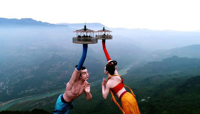 重庆武隆“土味”景点“飞天之吻”是如何出炉的？回应来了