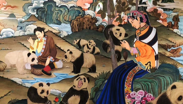 172米《大熊猫百图唐卡长卷》在成都惊艳亮相