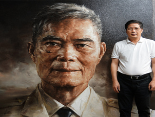 致敬时代英雄 | 冯少协推出油画新作《麦贤得——为祖国时刻准备着！》