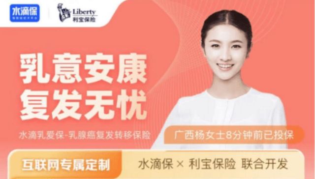 为女性健康构筑防护墙，水滴保上线乳腺癌复发险“水滴乳爱保”