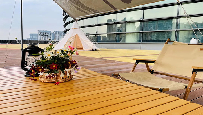 家门口的“诗与远方”，普陀这里有片“空中城市露营地”