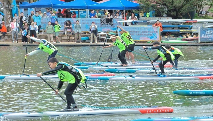 桨板运动爱好者齐聚普陀同场竞技 