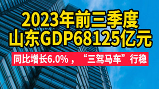 2023年前三季度山東GDP達(dá)68125億元