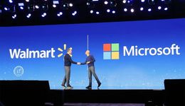 沃爾瑪和微軟CEO緊緊握手，零售正在加速擁抱AI