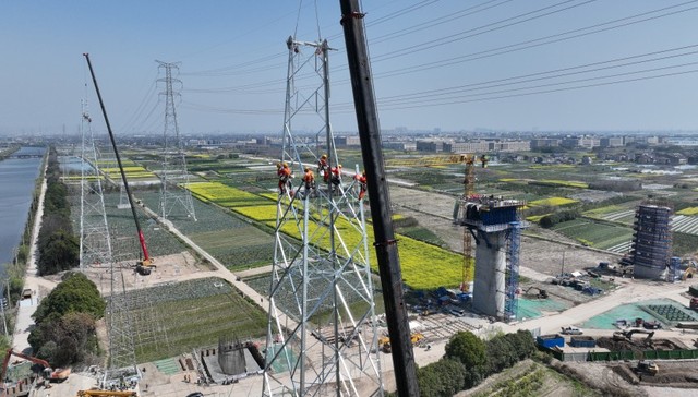 通苏嘉甬高铁宁波段电力迁改工程如火如荼进行