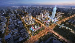 180米地标塔楼封顶！行政学院TOD项目商业综合体“长高”了