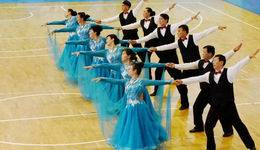 石家莊欒城區(qū)舉辦老年人健身交誼舞比賽