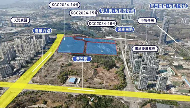 中通世纪在呈贡新城持续下猛料，年内第三次溢价拿地