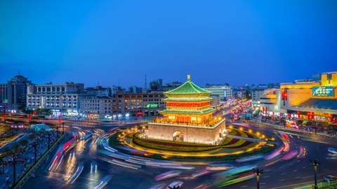 西安鐘樓商圈跨年夜熱度全國(guó)前三