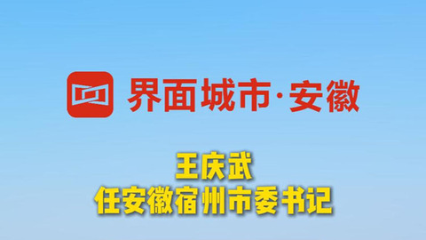 王慶武任安徽宿州市委書記