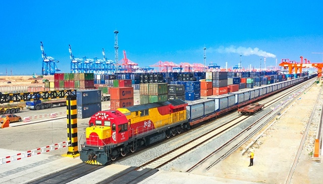 山西吕梁至长三角铁海联运班列首发 架起对外开放新桥梁