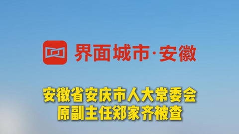 安徽省安庆市人大常委会原副主任郑家齐被查