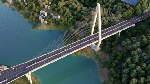 一跨过江护生态！攀盐高速这座国内主跨“宽窄渐变”幅度最大斜拉桥开始主体施工