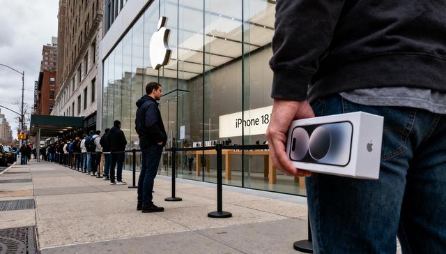 iPhone 18 Pro首发日：长队还在，黄牛不敢囤货，预测iPhone Duo溢价500元